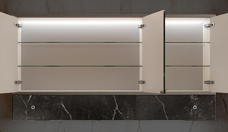 LED skříňka Lily s inteligentním zrcadlem a funkcí Bluetooth | ARTFORMA