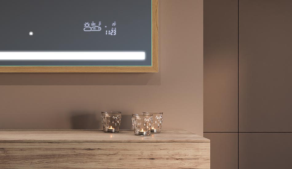 Zrcadlo v černém loftovém rámu pro moderní a minimalistické koupelny | ARTFORMA