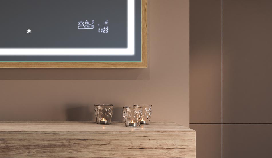 Zrcadlo v černém loftovém rámu pro moderní a minimalistické koupelny | ARTFORMA