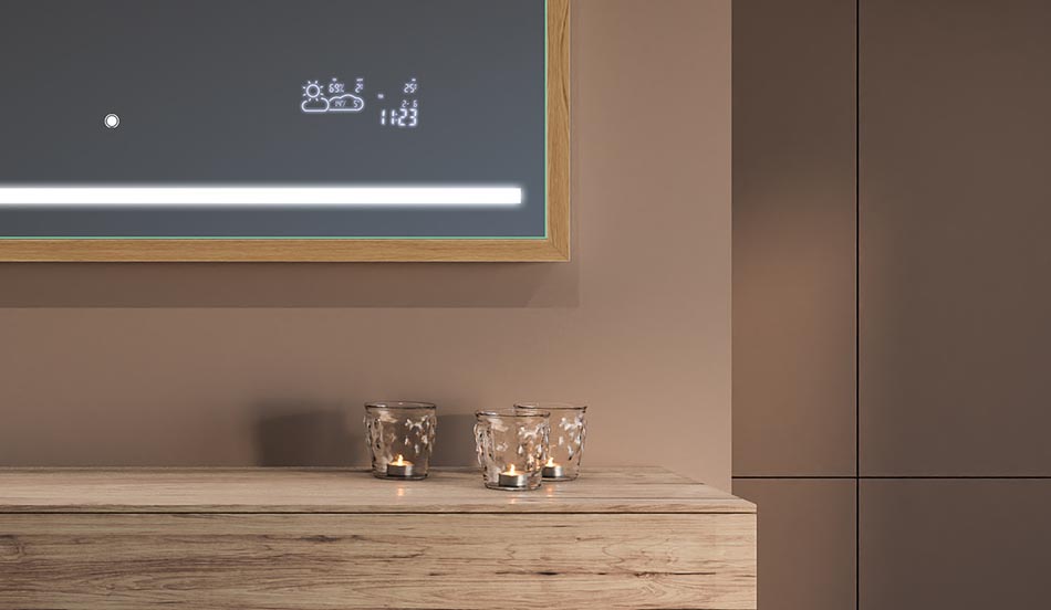 Zrcadlo v černém loftovém rámu pro moderní a minimalistické koupelny | ARTFORMA