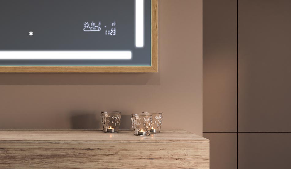 Zrcadlo v černém loftovém rámu pro moderní a minimalistické koupelny | ARTFORMA