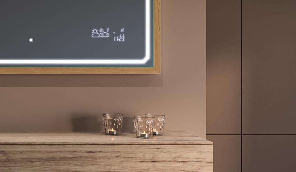 Zrcadlo v černém loftovém rámu pro moderní a minimalistické koupelny | ARTFORMA