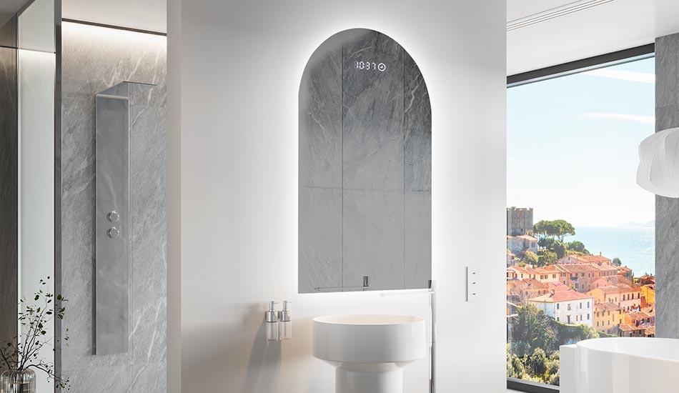 Nepravidelné zrcadlo s jemným ambientním podsvícením do elegantního interiéru | ARTFORMA