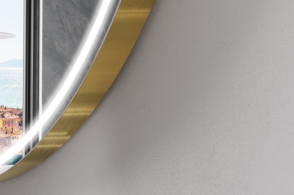 Nepravidelné zrcadlo s jemným ambientním podsvícením do elegantního interiéru | ARTFORMA