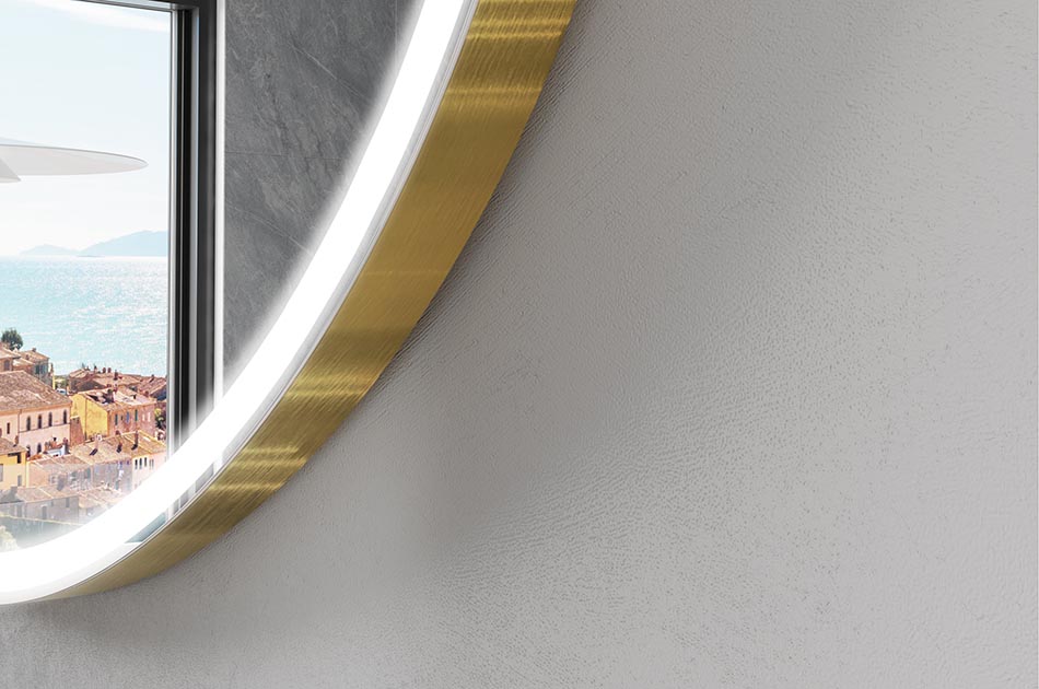 Inteligentní zrcadlo smart v nepravidelném tvaru, ideální do moderní koupelny | ARTFORMA