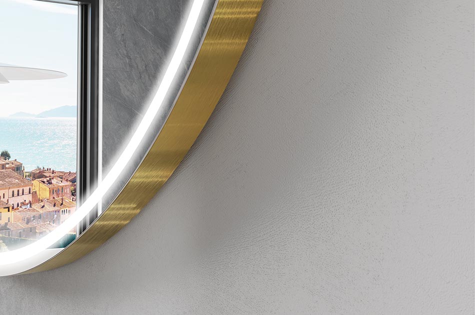 Inteligentní zrcadlo smart v nepravidelném tvaru, ideální do moderní koupelny | ARTFORMA