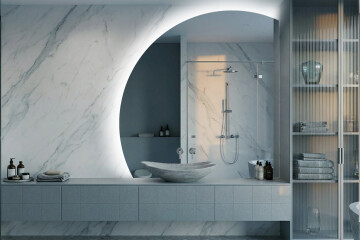 Čtvrtkruhové zrcadlo