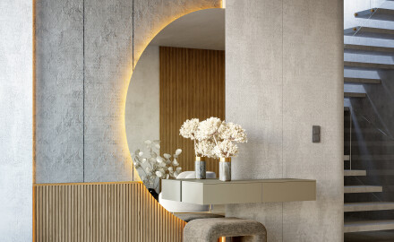 Zrcadla ve tvaru půlkruhu