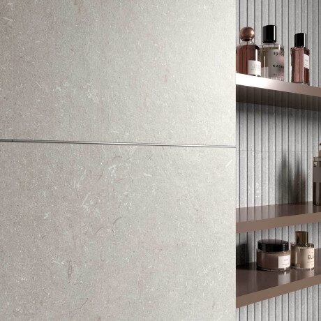 Stenní dlaždice 60 × 120 cm, šedá matná, A4H1097 Shellstone Grigio Rigat-One #4