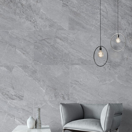 Glazované dlaždice na podlahu 120 × 120 cm, šedá kamenná, matná, A4H1130 Agathos Grey #8