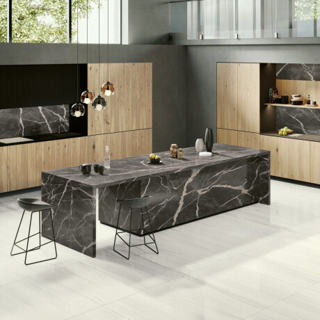 Velkoformátová porcelánová dlažba 120×280 cm, šedá matná s jemnou žilkou, rektifikovaná, A4H186 Dolomite #5