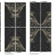 Velkoformátová porcelánová dlaždice na podlahu 120 × 280 cm, Bookmatch, černá, lesklá, se zlatými žilkami, rektifikovaná, A4H203 Pierre Black #3
