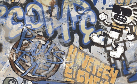 Glazovaná dlažba 120 × 280 cm, šedá matná, rektifikovaná, A4H248 City Graffiti Grey