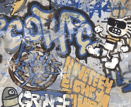Glazovaná dlažba 120 × 280 cm, šedá matná, rektifikovaná, A4H248 City Graffiti Grey