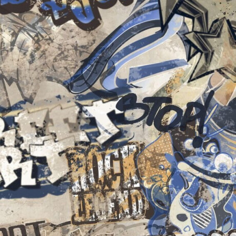 Velkoformátová glazovaná dlažba 120 × 280 cm, béžová, matná, rektifikovaná, A4H255 City Graffiti Beige #1