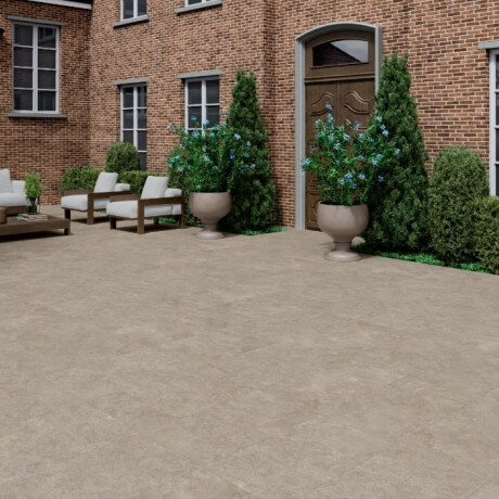 Podlahová dlažba 100x100, travertin řezaný napříč, matný, šedobéžový taupe A4H499 Chrono Stone #3