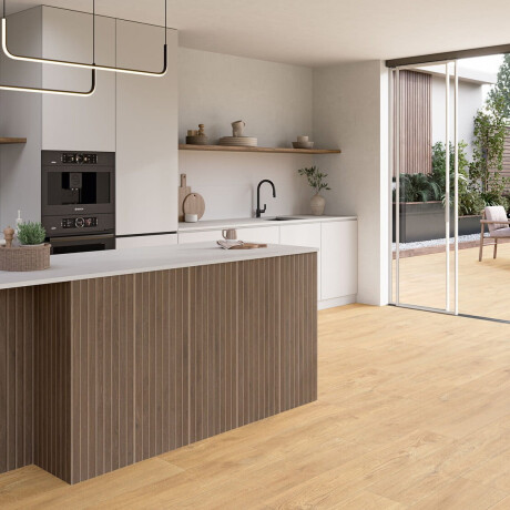 Podlahová dlažba imitující dřevo, rozměry 23 × 120, v barvě přírodního jantaru, matná, A4H505 Amberly Natural #3