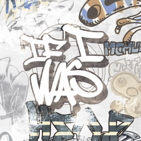 Glazovaná dlažba 120 × 280 cm, šedá matná, rektifikovaná, A4H640 City Graffiti White #2