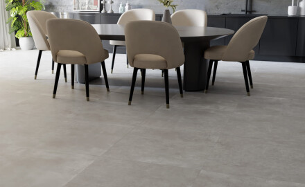Velkoformátová keramická dlažba 120 × 280, šedý matný beton, A4H763 Louft Ash