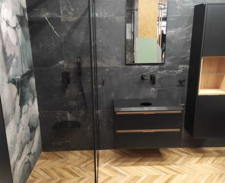 Glazovaná dlažba 60 × 120 cm, černá matná, rektifikovaná, A4H85 Iroc Black