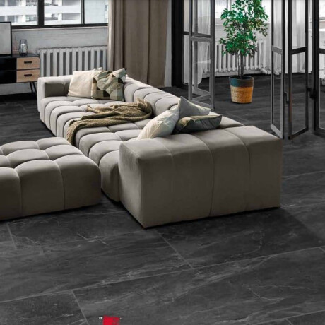Glazovaná dlažba 60 × 120 cm, černá matná, rektifikovaná, A4H85 Iroc Black #18