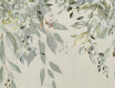 Stenní dlaždice 60 × 120 cm, šedé s květinovými vzory, matné, A4H918 Flower