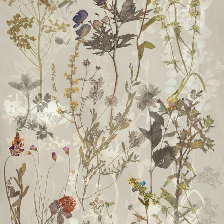 Stěnová keramická dlažba 60 × 120 cm, šedá s květinovými vzory, matná, A4H919 Glame #1