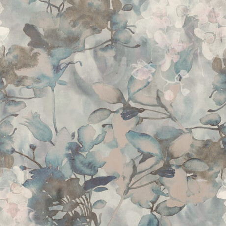 Stěnová keramická dlažba 60 × 120 cm, šedá s květinovými vzory, matná, A4H921 Jam #1
