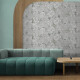 Stenní dlaždice 60 × 120 cm, šedé s květinovými vzory, matné, A4H923 Lirio #3