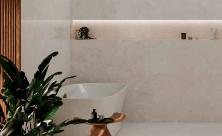 Velkoformátová keramická dlažba 100 × 100, mramor s žilkami, lesklá, A4H941 Saffire Cream