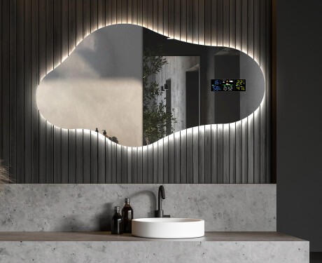 LED zrcadlo do koupelny s nepravidelným tvarem C221 #6