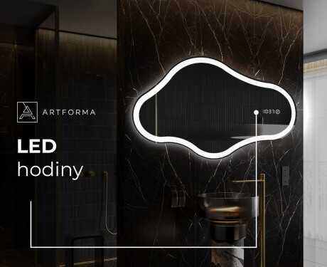 LED zrcadlo do koupelny s nepravidelným tvarem C222 #7