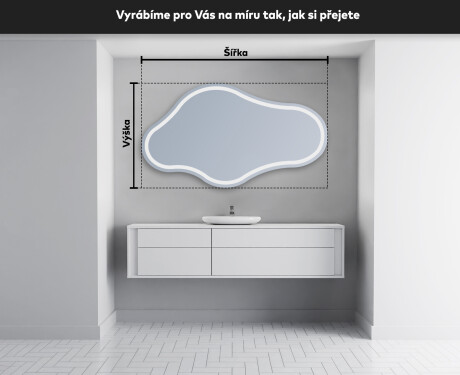 Nepravidelné zrcadlo s osvětlením LED C223 #3