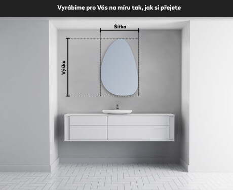 LED zrcadlo do koupelny s nepravidelným tvarem D221 #4