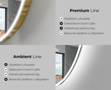 LED zrcadlo do koupelny s nepravidelným tvarem EG222 #2