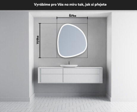 LED zrcadlo do koupelny s nepravidelným tvarem EG222 #5