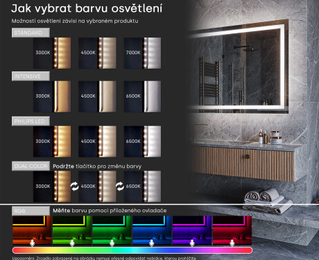 LED zrcadlo do koupelny s nepravidelným tvarem EG222 #10