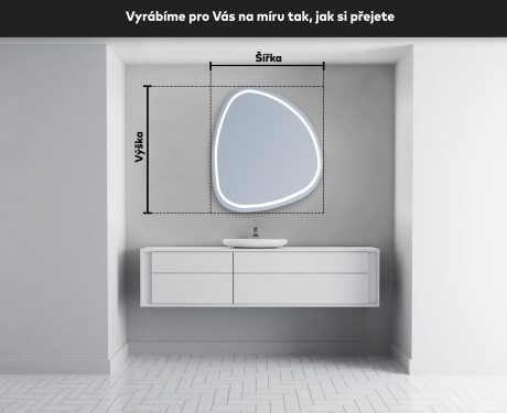 LED zrcadlo do koupelny s nepravidelným tvarem EG223 #5