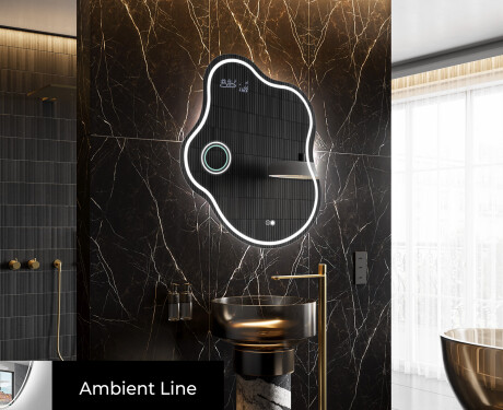 LED zrcadlo do koupelny s nepravidelným tvarem EM223