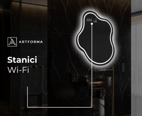 LED zrcadlo do koupelny s nepravidelným tvarem EM223 #7