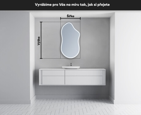 LED zrcadlo do koupelny s nepravidelným tvarem F223 #4