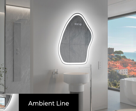 LED zrcadlo do koupelny s nepravidelným tvarem G222 #3