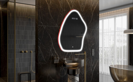 LED zrcadlo do koupelny s nepravidelným tvarem G222