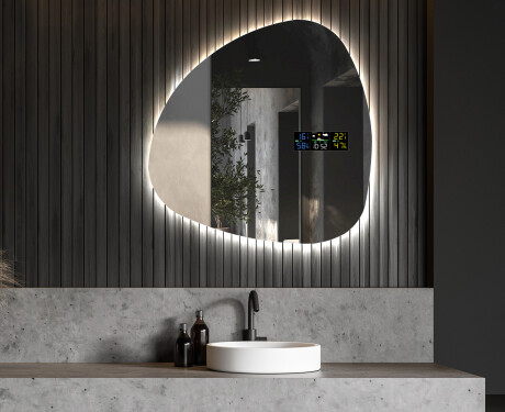 LED zrcadlo do koupelny s nepravidelným tvarem J221 #6