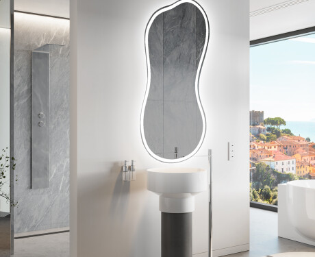 LED zrcadlo do koupelny s nepravidelným tvarem K222