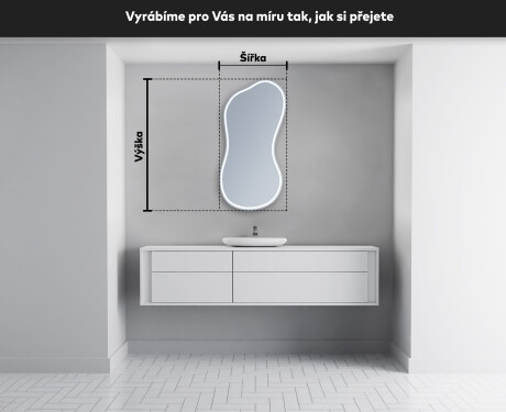 LED zrcadlo do koupelny s nepravidelným tvarem K223 #4