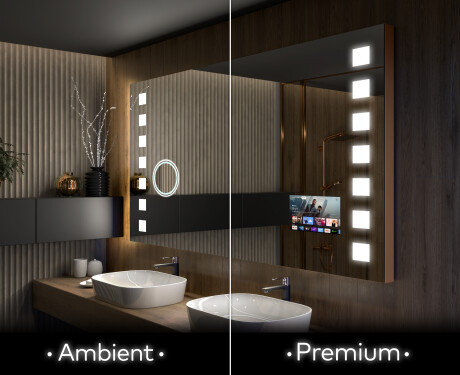 Koupelnové zrcadlo s LED podsvícením L03 #1