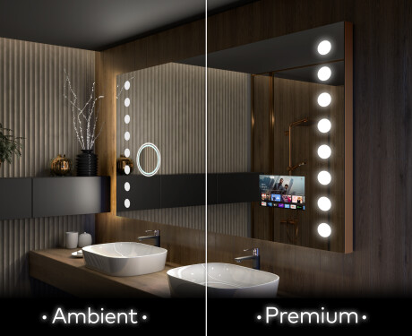 Koupelnové zrcadlo s LED podsvícením L06 #1