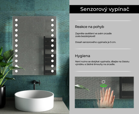 Koupelnové zrcadlo s LED podsvícením L06 #7