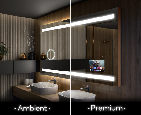 Koupelnové zrcadlo s LED podsvícením L09